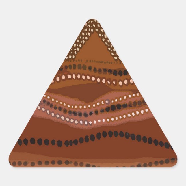 Caribbean Batik - Small Dreieckiger Aufkleber (Vorderseite)