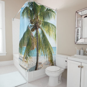 Caribbean Beach Bliss #1 #wall #art Duschvorhang