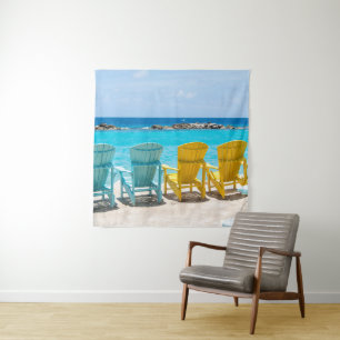 Caribbean Beach Chair Oasis #2 #caribbos #wall Wandteppich