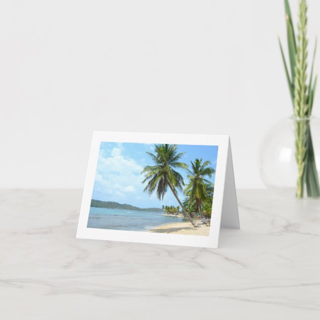 Caribbean Beach Grußkarte Karte (Vorderseite)