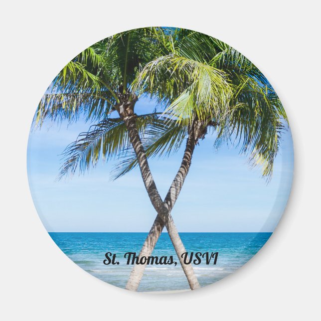 Caribbean Beach Island Life Muscheln DIY Foto Magnet (Vorne)