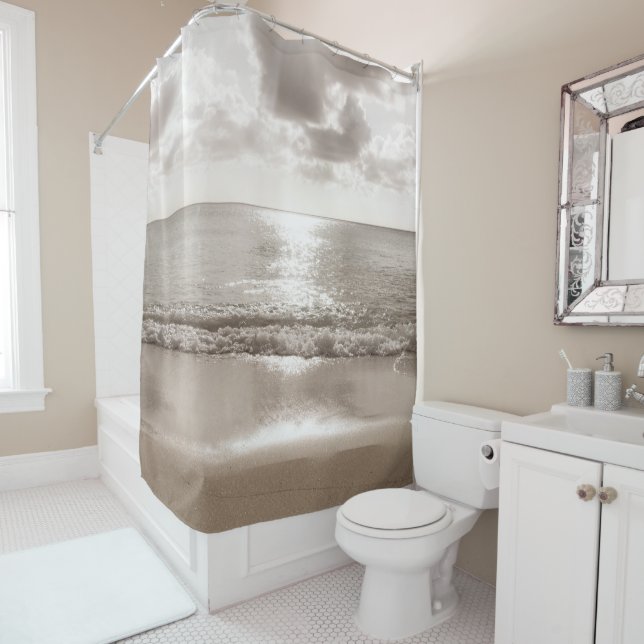 Caribbean Beach Zen Oasis #2 #ocean #wall #art Duschvorhang (Beispiel)