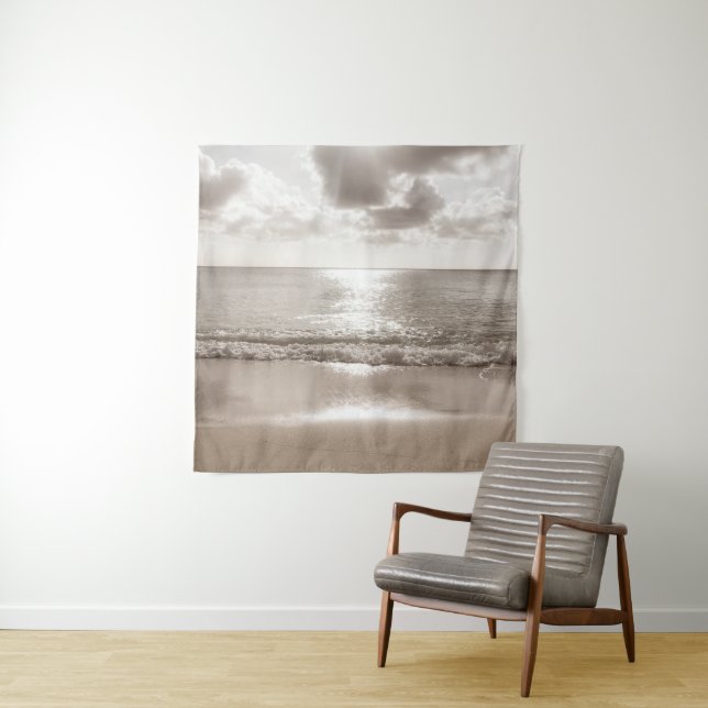 Caribbean Beach Zen Oasis #2 #ocean #wall #art Wandteppich (Beispiel)