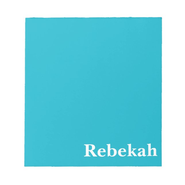 Caribbean Blue individuell anpassbar Notizblock (Vorderseite)