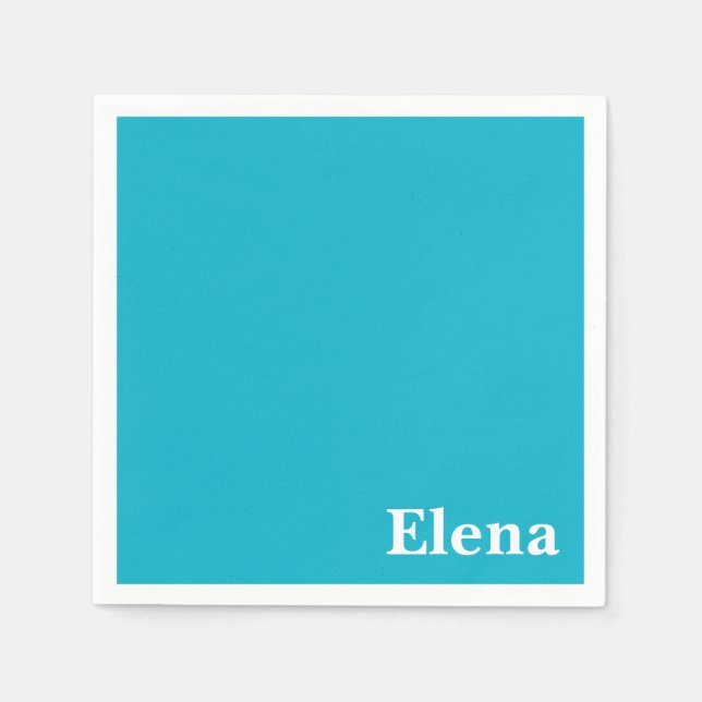 Caribbean Blue individuell anpassbar Serviette (Vorderseite)