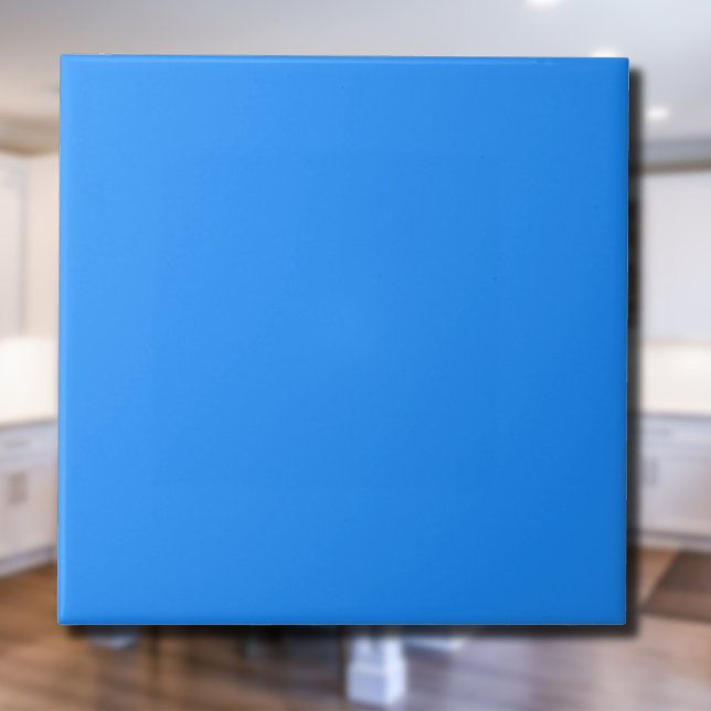 Caribbean Blue Solid Color | Classic | elegant Fliese (Von Creator hochgeladen)