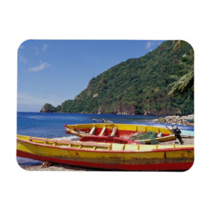 Caribbean, BWI, St. Lucia, Sailboats, Soufriere. Magnet