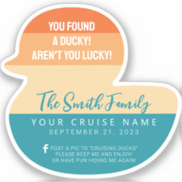 Caribbean Cruise Duck Aufkleber
