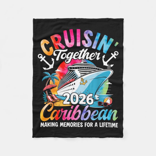 Caribbean Cruise Family Vacation 2026 Cruisin’ Tog Fleecedecke (Vorderseite)