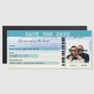 Caribbean Dreamz Wedding Save the Date Magnet