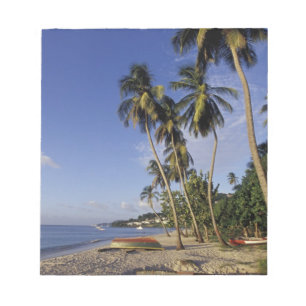 CARIBBEAN, Grenada, St. George, Palmenboote Notizblock