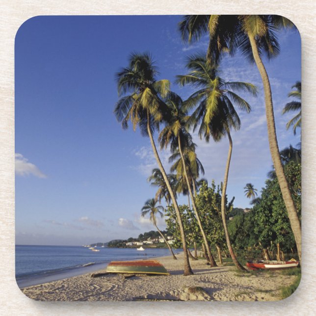 CARIBBEAN, Grenada, St. George, Palmenboote Untersetzer (Vorderseite)