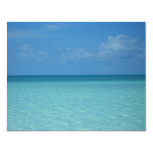 Caribbean Horizon Tropical Turquoise Blue Fotodruck