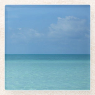 Caribbean Horizon Tropical Turquoise Blue Glasuntersetzer