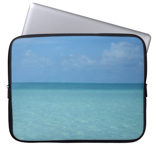 Caribbean Horizon Tropical Turquoise Blue Laptopschutzhülle (Vorderseite)