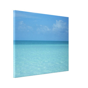 Caribbean Horizon Tropical Turquoise Blue Leinwanddruck