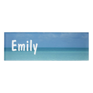 Caribbean Horizon Tropical Turquoise Blue Namenschild