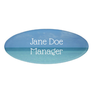 Caribbean Horizon Tropical Turquoise Blue Namenschild