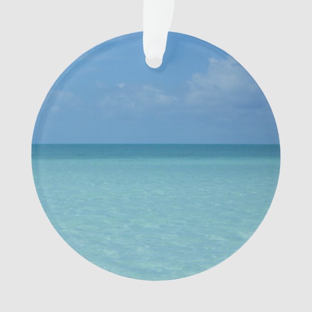 Caribbean Horizon Tropical Turquoise Blue Ornament (Vorderseite)