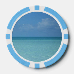 Caribbean Horizon Tropical Turquoise Blue Pokerchips