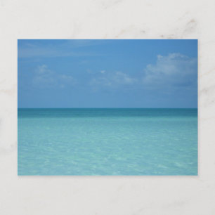 Caribbean Horizon Tropical Turquoise Blue Postkarte