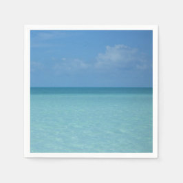 Caribbean Horizon Tropical Turquoise Blue Serviette