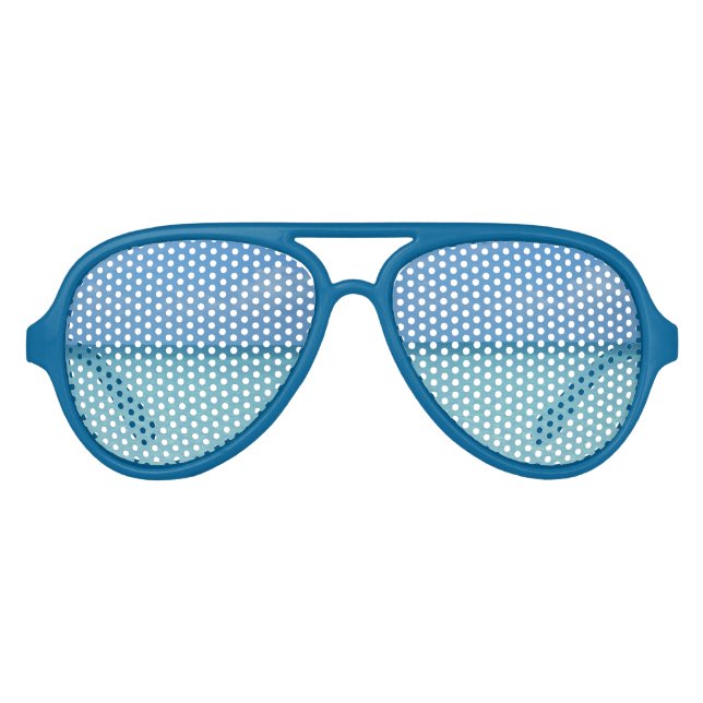 Caribbean Horizon Tropical Turquoise Blue Sonnenbrille (Vorderseite)