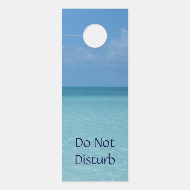 Caribbean Horizon Tropical Turquoise Blue Türanhänger (Vorderseite)