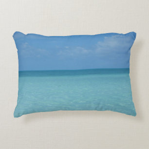 Caribbean Horizon Tropical Turquoise Blue Zierkissen