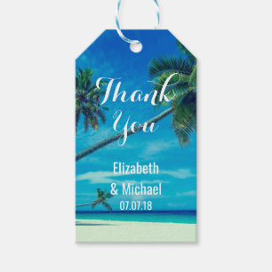Caribbean Island Tropical Beach - Danke für Hochze Geschenkanhänger