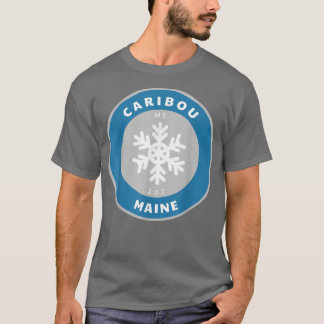 Caribbean Maine ME Winter Snowflake Abzeichen Souv T-Shirt