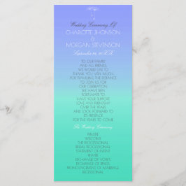Caribbean Ocean Pastel Ombre Wedding Program Programm
