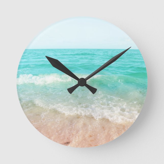Caribbean Ocean Tranquility #10 #wall #art Runde Wanduhr (Vorderseite)