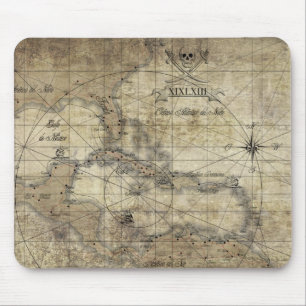Caribbean - old map mousepad