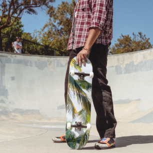 Caribbean Palm Jungle #1 #tropic #wall #art Skateboard