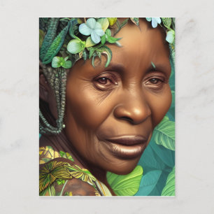 Caribbean Queen Black Woman Postkarte