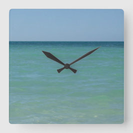 Caribbean Sea Wall Clock Quadratische Wanduhr