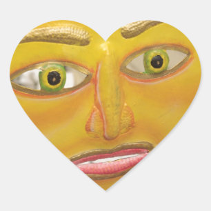 Caribbean Sun Herz-Aufkleber