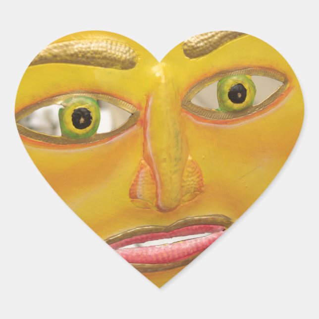 Caribbean Sun Herz-Aufkleber (Vorderseite)