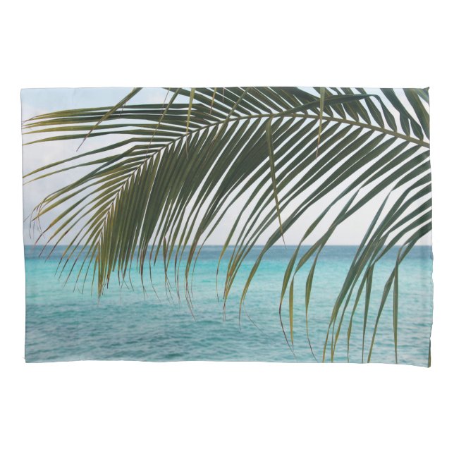 Caribbean Sunrise Ocean Palm 1 Kissenbezug (Vorderseite)