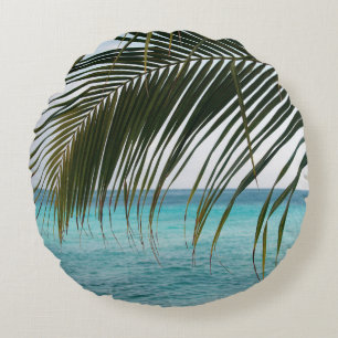 Caribbean Sunrise Ocean Palm 1 Rundes Kissen