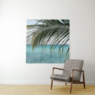 Caribbean Sunrise Ocean Palm 1 Wandteppich
