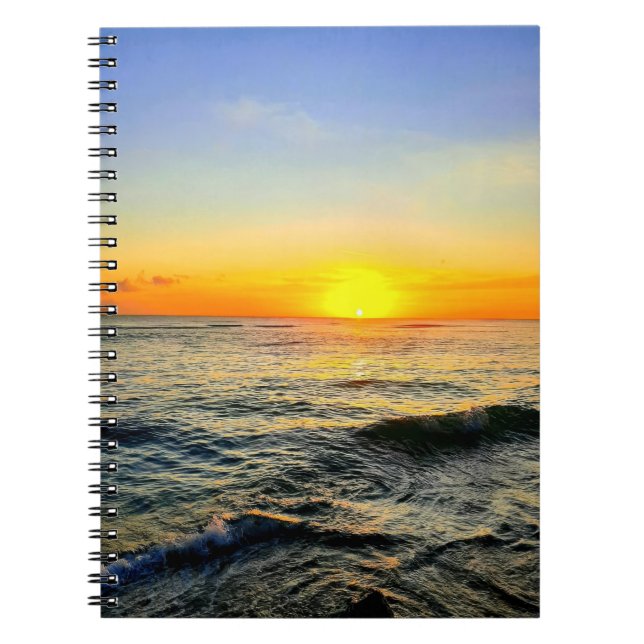 Caribbean Sunset Glow Notebook Notizblock (Vorderseite)