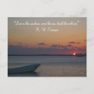 Caribbean Sunset Postcard Postkarte