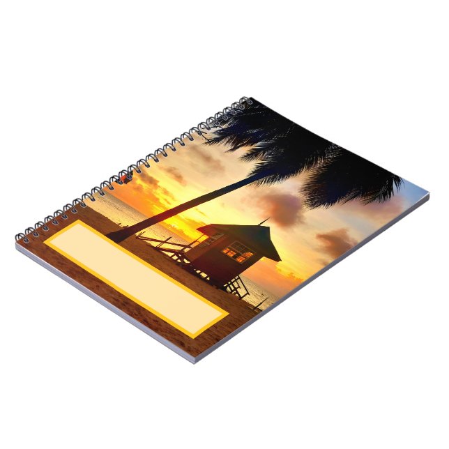 Caribbean Sunset Spiral Notebook Notizblock (Linke Seite)