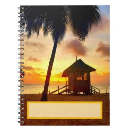 Caribbean Sunset Spiral Notebook Notizblock