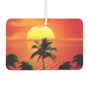 Caribbean Sunset Vaporwave Ästhetische Retro 80er  Autolufterfrischer
