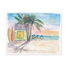 Caribbean Surf Beach Bar Boards und Sunset