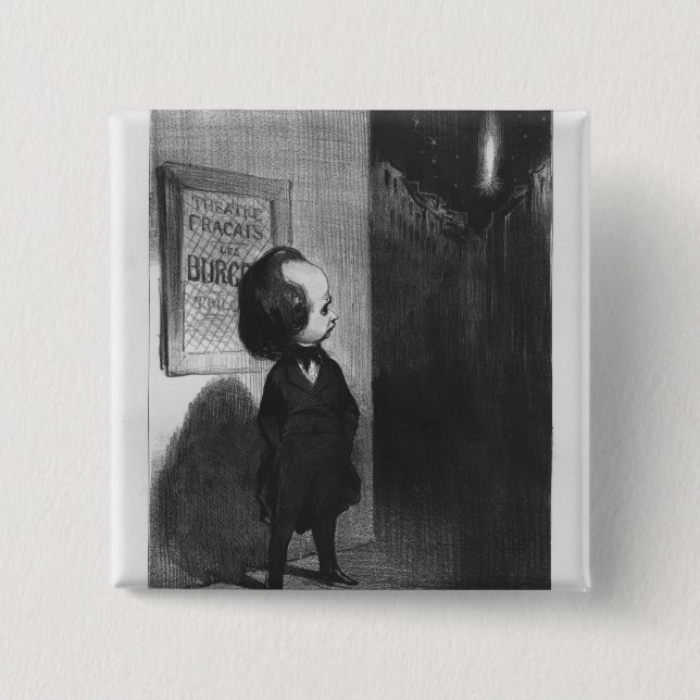 "Caricatures du Jour", Karikatur von Victor Hugo Button (Vorderseite)