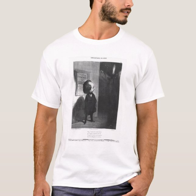 "Caricatures du Jour", Karikatur von Victor Hugo T-Shirt (Vorderseite)